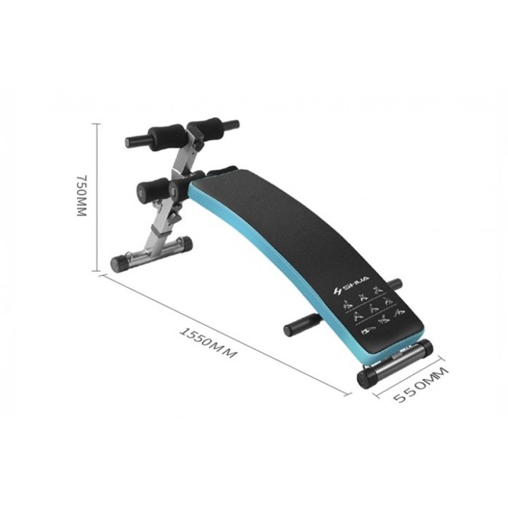 Спортивная скамья Xiaomi SHUA Сurved Multi-function Abdominal Board Black (SH-575)