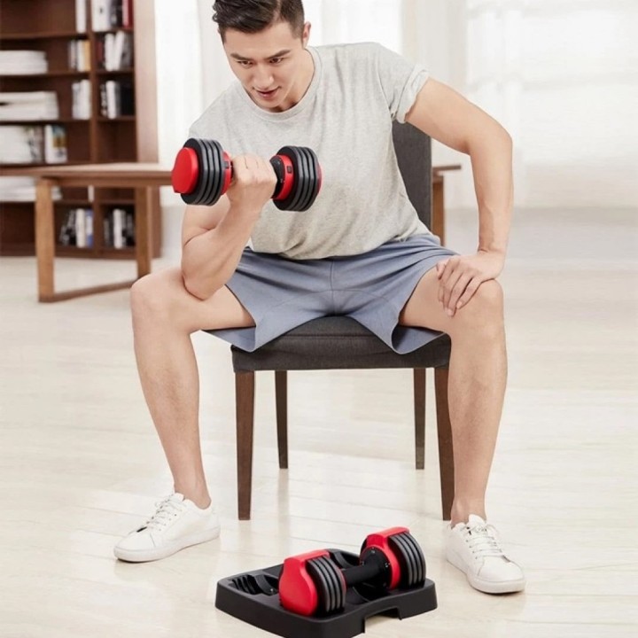Наборные автоматические гантели Xiaomi KingSmith Adjustable Black and red (DB15A)