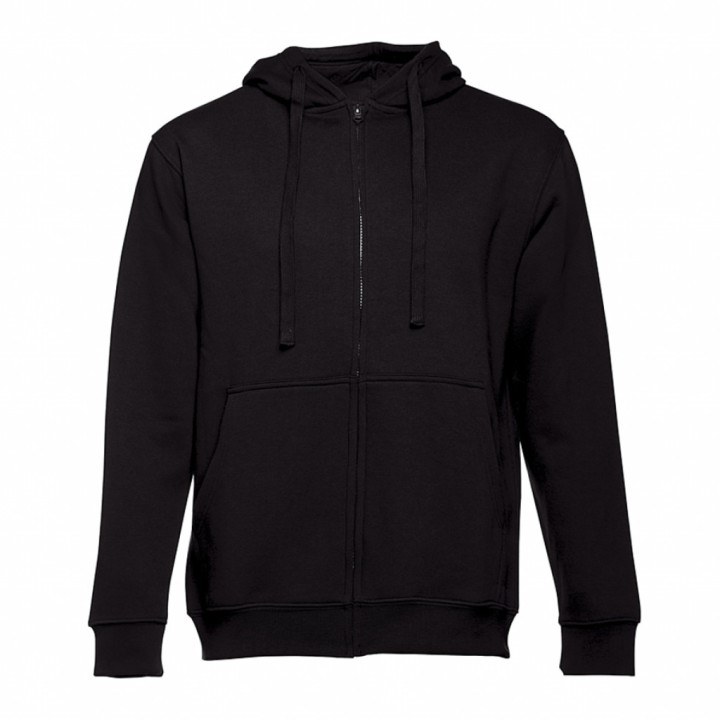 Толстовка мужская с капюшоном на молнии AMSTERDAM, черный, 2XL, 50% хлопок, 50% полиэстер, 320 г/м2
