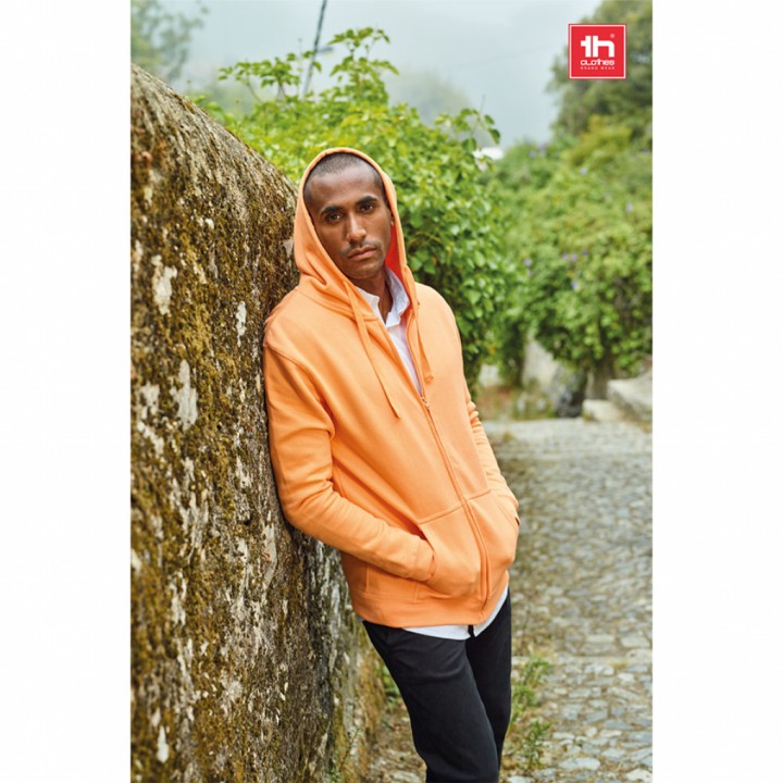 Толстовка мужская с капюшоном на молнии AMSTERDAM, красный, 2XL, 50% хлопок, 50% полиэстер, 320 г/м2