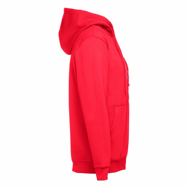 Толстовка мужская с капюшоном на молнии AMSTERDAM, красный, 2XL, 50% хлопок, 50% полиэстер, 320 г/м2