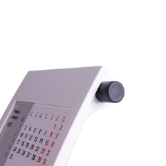 Календарь настольный на 2 года, белый с черным, 18х11 см, пластик, тампопечать, шелкография