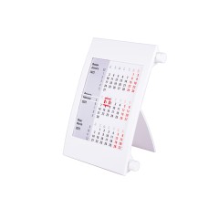 Календарь настольный на 2 года, белый, 18х11 см, пластик, тампопечать, шелкография