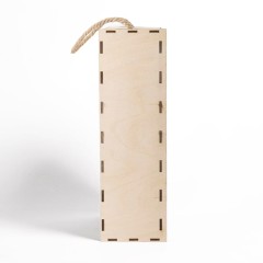 Ящик подарочный WINOTERRA с ручкой, светлое дерево, акрил, 36 х 24,5 х 11 см