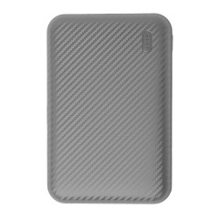 Универсальный аккумулятор Rib 5 (5000 мАч), серый, 9,8х6.3х1,4 см