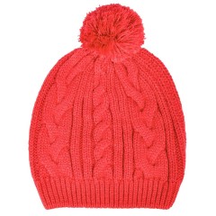 Шапка  "Irish" с помпоном, красный, акрил