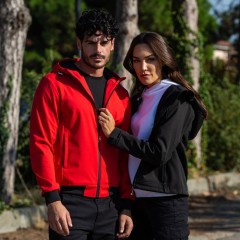 Куртка мужская "LONDON", красный, XL, 94% полиэстер, 6% эластан,  300 г/м2