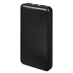 Универсальный аккумулятор Rib 10 (10000 мАч), черный, 13,5х6.8х1,5 см