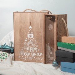 Ящик подарочный WINOTEKA с ручкой, дерево, акрил, 34,5 х 11,5 х 11 см