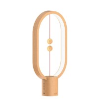 Настольная лампа с левитирующим выключателем Xiaomi Allocacoc Heng Balance Lamp Ellipse Light Wood (DH0037LW)