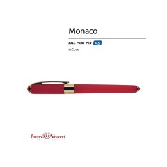 Ручка пластиковая шариковая «Monaco», 0,5мм, синие чернила, красный