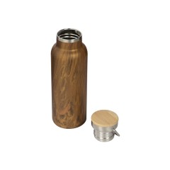 Вакуумный термос «Britewood S2», 500 мл, бамбуковая крышка, крафтовый тубус