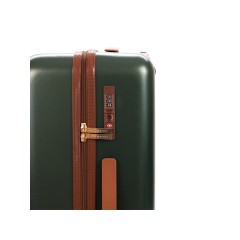 Чемодан BUGATTI Amelia, зеленый, поликарбонат / АБС-пластик, 42х24х67 см, 55 л