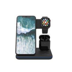 Беспроводное зарядное устройство для гаджетов "3-в-1" с технологией QI Canyon WS-302 (CNS-WCS302B), черный