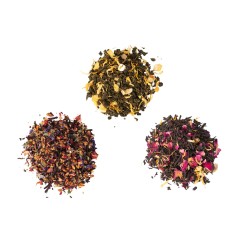 Набор подарочный с тремя видами чая "Bouquet" (два черных чая, зеленый чай)