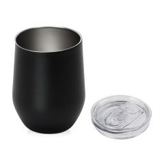 Вакуумная термокружка "Sense", непротекаемая крышка, крафтовая упаковка, черный