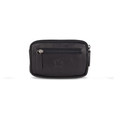 Ключница Mano "Don Romeo", с RFID защитой, натуральная кожа в чёрном цвете, 11 х 2 х 7 см