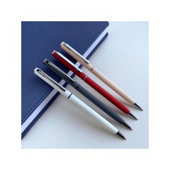 Ручка металлическая шариковая «Palermo», софт-тач, 0,7 мм,  красный