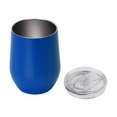 Вакуумная термокружка "Sense", непротекаемая крышка, крафтовая упаковка, синий