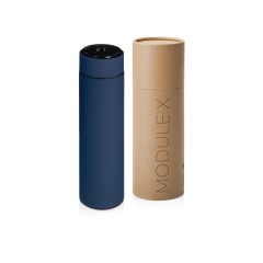 Вакуумный термос «Module X» с индикатором температуры, 500 мл, тубус, темно-синий