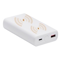 Внешний беспроводной аккумулятор 2-в-1 с функцией зарядки Apple Watch, QC/PD «AtomIQ», 10000 мАч, белый