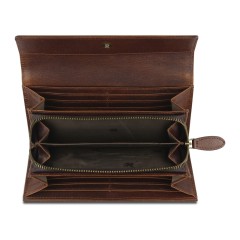 Кошелек Mano "Don Leon", натуральная кожа в коричневом цвете, 19 х 10 см