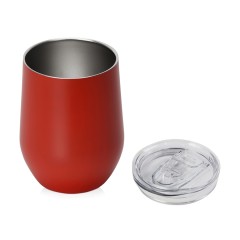 Вакуумная термокружка "Sense", непротекаемая крышка, крафтовая упаковка, красный