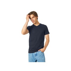 Футболка "Heavy Super Club" мужская с V-образным вырезом, темно-синий