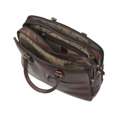 Сумка Mano "Don Valentino", натуральная кожа в коричневом цвете, 41,5 х 31 х 10 см