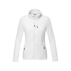 Женская флисовая куртка Amber на молнии из переработанных материалов по стандарту GRS, белый