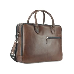 Сумка Mano "Don Valentino", натуральная кожа в коричневом цвете, 41,5 х 31 х 10 см