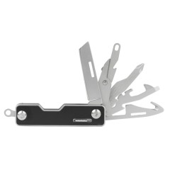 Мультитул-складной Canto 10-в-1 с защитным фиксатором, серебристый/черный