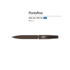 Ручка металлическая шариковая "Portofino", софт-тач, 1.0 мм, коричневый