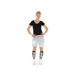 Футболка "Heavy Super Club" женская с V-образным вырезом, черный