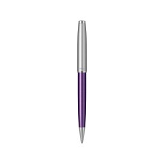 Шариковая ручка Parker Sonnet Essentials Violet SB Steel CT, цвет чернил black, перо: M, в подарочной упаковке.