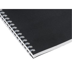 Блокнот на мягкой спирали А5 "Sahara", 60 листов 70 гр/м2, черный