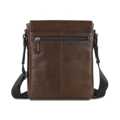 Сумка через плечо Mano "Don Valentino", натуральная кожа в коричневом цвете, 21 х 25 х 5 см