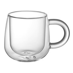 Кружка с двойными стенками с широкой ручкой "Fog", прозрачный