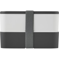 Двухслойный ланчбокс MIYO, серый/белый