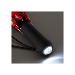 Зонт-трость 7571 Safebrella с фонариком и светоотражающими элементами, полуавтомат, серый