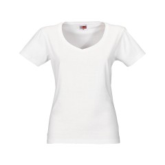 Футболка "Heavy Super Club" женская с V-образным вырезом, белый
