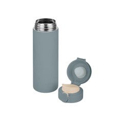 Вакуумная термокружка Waterline c кнопкой «Guard», 400 мл, тубус, антрацит