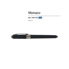 Ручка пластиковая шариковая «Monaco», 0,5мм, синие чернила, черный/вороненая сталь