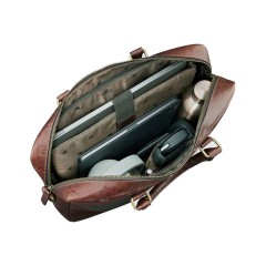 Сумка Mano "Don Leon", натуральная кожа в коричневом цвете, 41 х 29,5 х 8,5 см