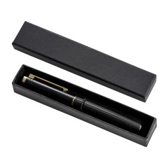 Металлическая ручка-роллер с золотистым слоем "Monarch Gold", черная