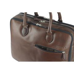 Сумка Mano "Don Valentino", натуральная кожа в коричневом цвете, 41,5 х 31 х 10 см