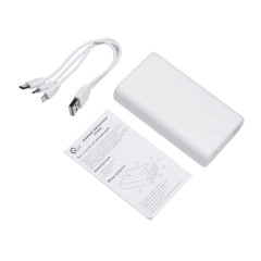 Внешний беспроводной аккумулятор 2-в-1 с функцией зарядки Apple Watch, QC/PD «AtomIQ», 10000 мАч, белый