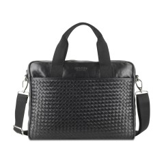 Сумка Mano "Don Luca", натуральная кожа в черном цвете, 37 х 27 х 6 см