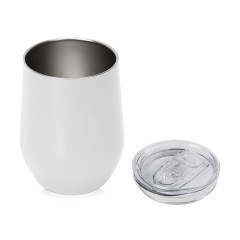 Вакуумная термокружка "Sense", непротекаемая крышка, крафтовая упаковка, белый (Р)