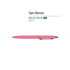 Ручка металлическая шариковая "San Remo", софт-тач, 1.0 мм, коралловый
